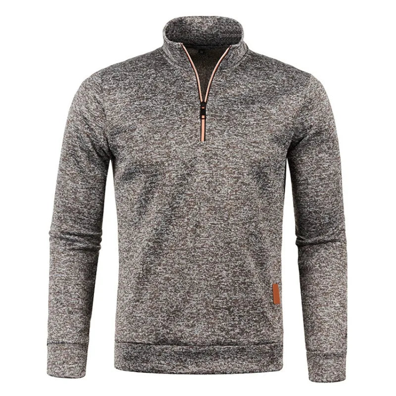 Casaco Gola Alta Autum Com Meio Zíper e Design Único Original (Você Ganha Um Relógio De Luxo Quartzo Deyros de Brinde)