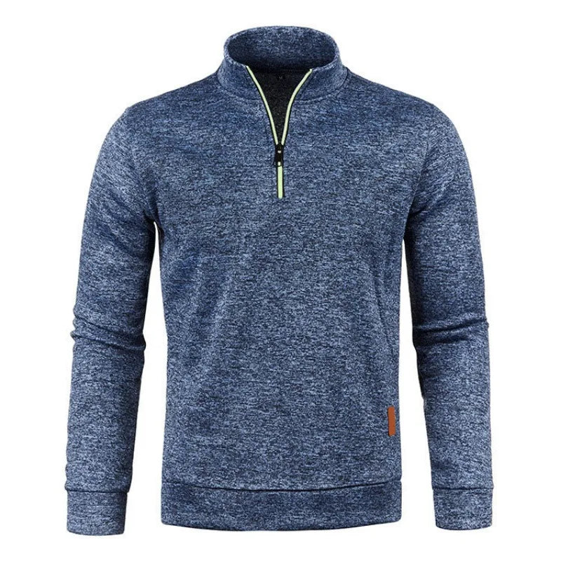 Casaco Gola Alta Autum Com Meio Zíper e Design Único Original (Você Ganha Um Relógio De Luxo Quartzo Deyros de Brinde)