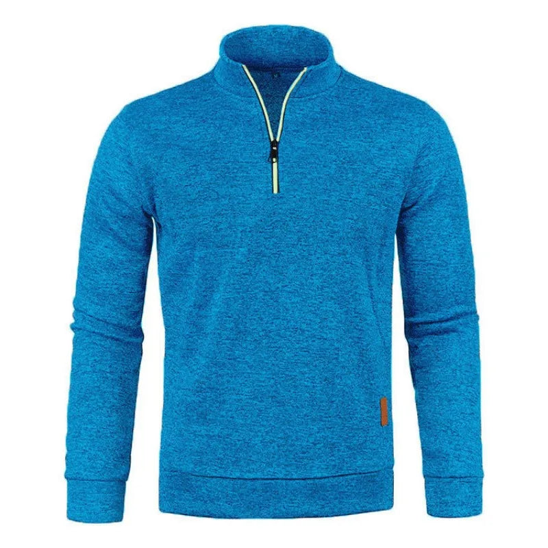 Casaco Gola Alta Autum Com Meio Zíper e Design Único Original (Você Ganha Um Relógio De Luxo Quartzo Deyros de Brinde)