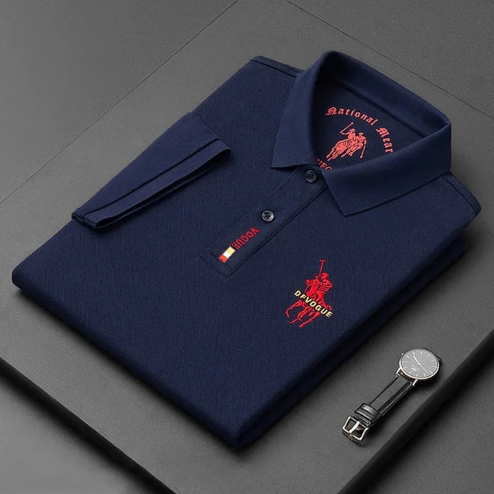 Camisa Polo Vogue Bordado Coreano Original (Você ganha o Relógio Minimalista de Brinde)