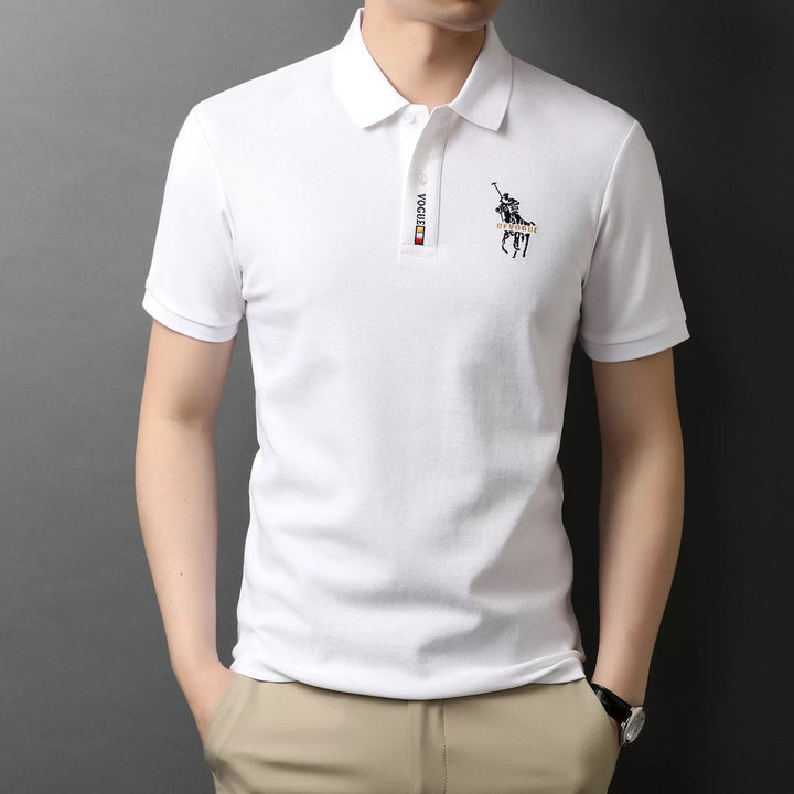 Camisa Polo Vogue Bordado Coreano Original (Você ganha o Relógio Minimalista de Brinde)