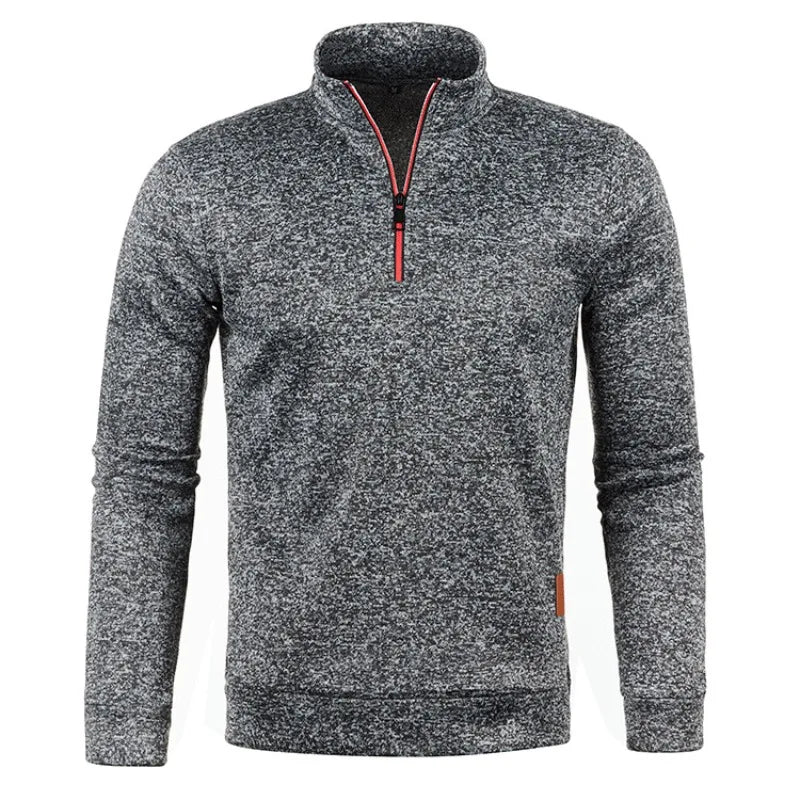 Casaco Gola Alta Autum Com Meio Zíper e Design Único Original (Você Ganha Um Relógio De Luxo Quartzo Deyros de Brinde)