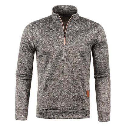 Casaco Gola Alta Autum Com Meio Zíper e Design Único Original (Você Ganha Um Relógio De Luxo Quartzo Deyros de Brinde)