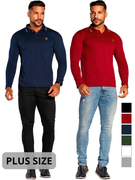 Camisa Comprida Polo Supremo -  Minimalista & Sofisticada [COMPRE 1 e LEVE 2] Conforto e Estilo em Dobro
