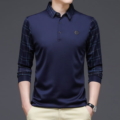 Camisa Comprida Polo Religari  com Manga e Gola Design Único Original